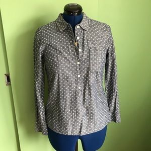 Jcrew Chambray Pop Over in Circle Print